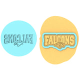 Falcons Word Cookie Cutter | Stamp | Stencil #1 Animals & Dinosaurs Cookie Cutter Lady 