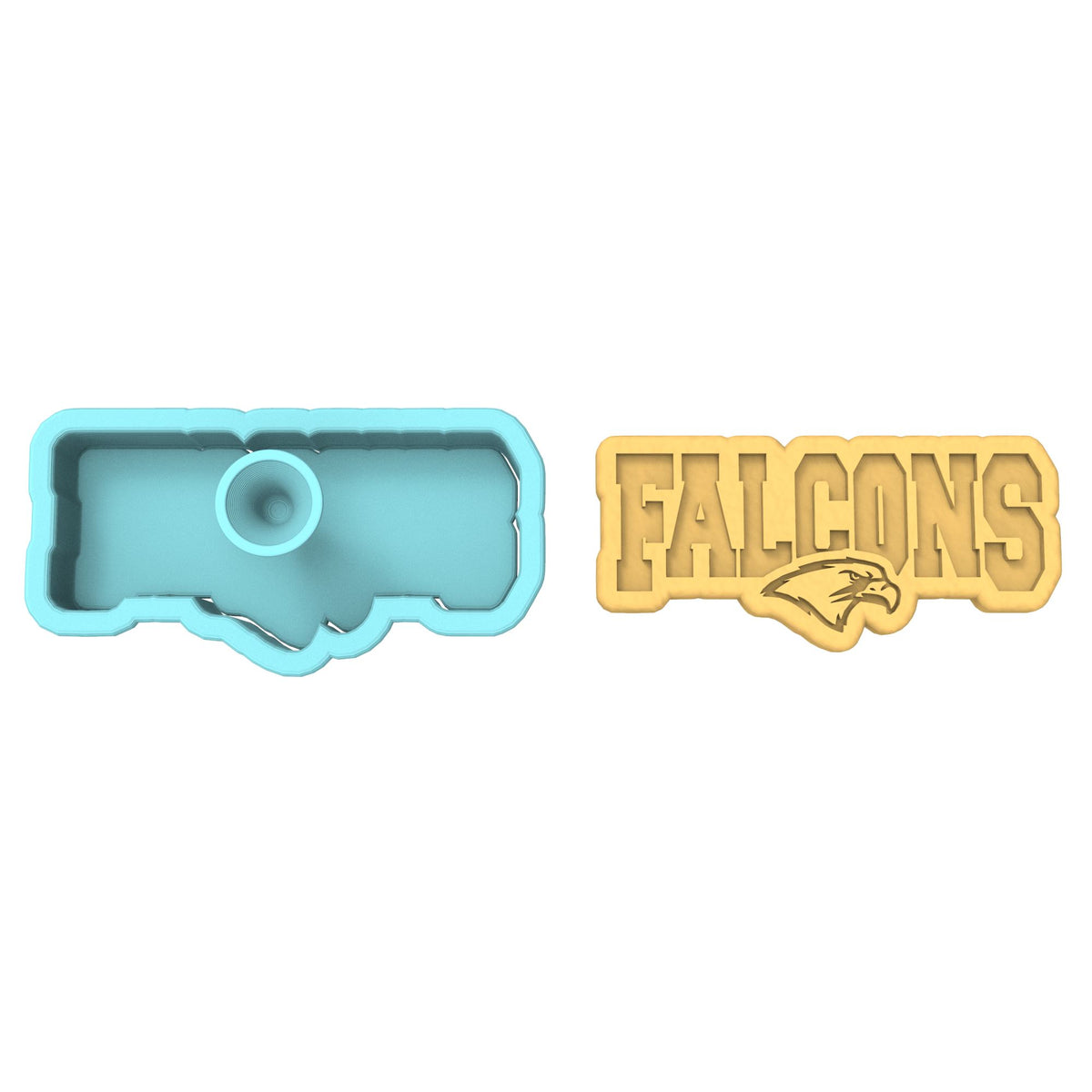 Falcons Word Cookie Cutter | Stamp | Stencil #1 Animals & Dinosaurs Cookie Cutter Lady 