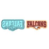 Falcons Word Cookie Cutter | Stamp | Stencil #1 Animals & Dinosaurs Cookie Cutter Lady 