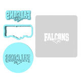 Falcons Word Cookie Cutter | Stamp | Stencil #1 Animals & Dinosaurs Cookie Cutter Lady 