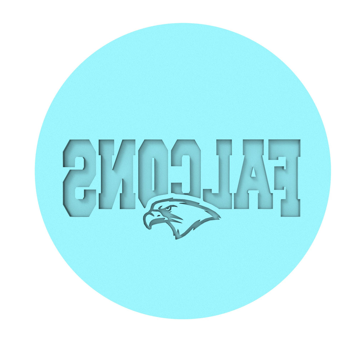 Falcons Word Cookie Cutter | Stamp | Stencil #1 Animals & Dinosaurs Cookie Cutter Lady 