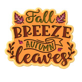Fall Breeze Autumn Leaves Cookie Cutter | Stamp | Stencil #1 Halloween / Fall Cookie Cutter Lady 