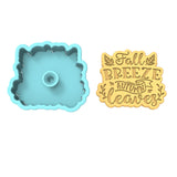 Fall Breeze Autumn Leaves Cookie Cutter | Stamp | Stencil #1 Halloween / Fall Cookie Cutter Lady 