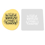 Fall Breeze Autumn Leaves Cookie Cutter | Stamp | Stencil #1 Halloween / Fall Cookie Cutter Lady 2 Inch Small Cupcake Stamp Only Yes