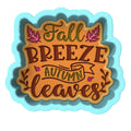 Fall Breeze Autumn Leaves Cookie Cutter | Stamp | Stencil #1 Halloween / Fall Cookie Cutter Lady 