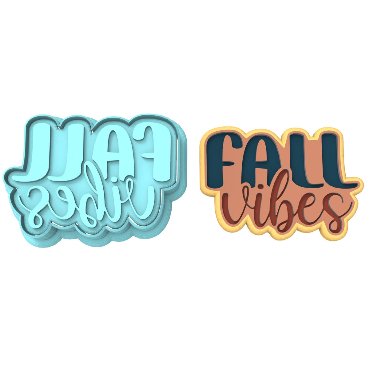 Fall Vibes Cookie Cutter | Stamp | Stencil #1