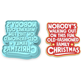 Family Christmas Cookie Cutter | Stamp | Stencil