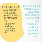 Fancy Cartoon Cookie Stamps Set - Letters & Numbers Letters/ Numbers/ Shapes Cookie Cutter Lady
