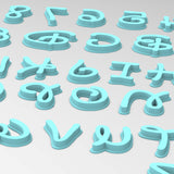 Fancy Cartoon Cookie Stamps Set - Letters & Numbers Letters/ Numbers/ Shapes Cookie Cutter Lady