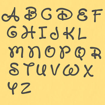 Fancy Cartoon Cookie Stamps Set - Letters & Numbers Letters/ Numbers/ Shapes Cookie Cutter Lady 1.5in Upper Case 