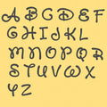 Fancy Cartoon Cookie Stamps Set - Letters & Numbers Letters/ Numbers/ Shapes Cookie Cutter Lady 1.5in Upper Case