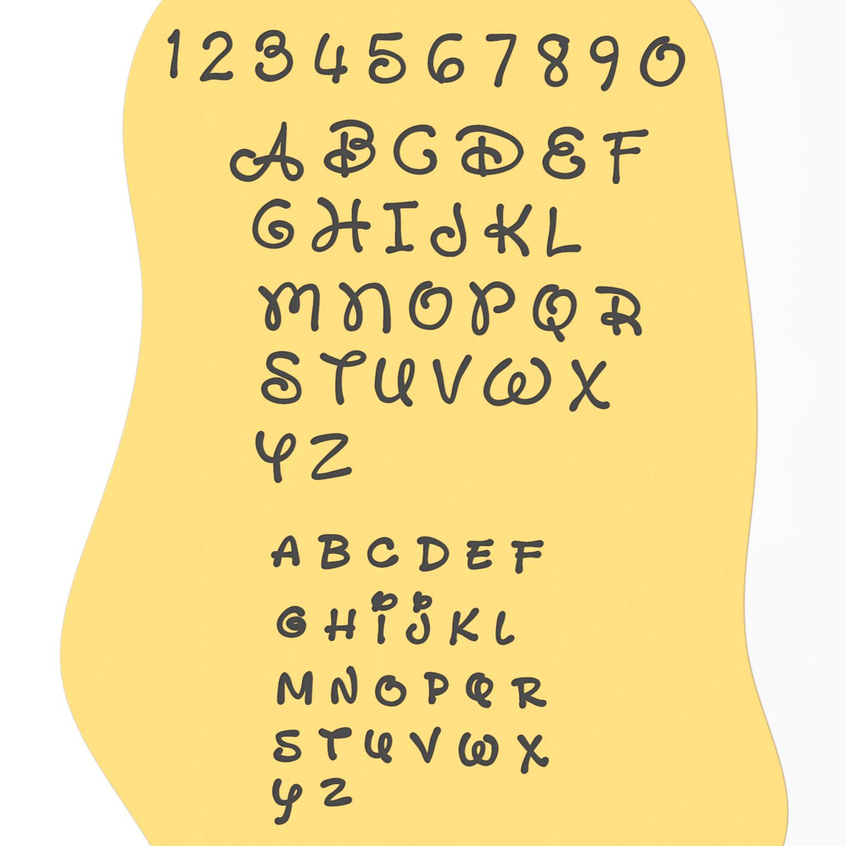 Fancy Cartoon Cookie Stamps Set - Letters & Numbers Letters/ Numbers/ Shapes Cookie Cutter Lady