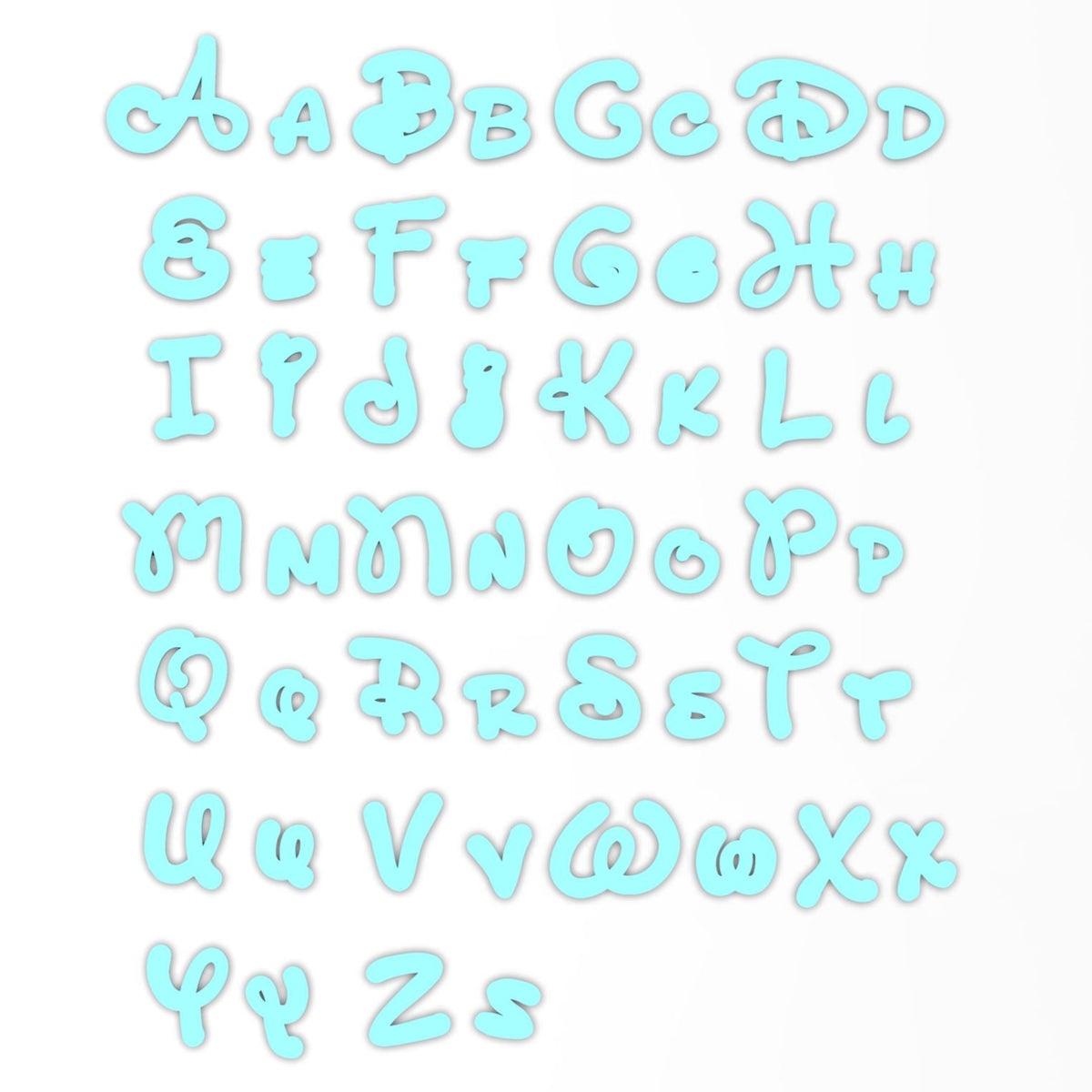 Fancy Cartoon Cookie Stamps Set - Letters & Numbers Letters/ Numbers/ Shapes Cookie Cutter Lady