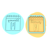 February 14 Calendar Cookie Cutter | Stamp | Stencil #1 Wedding / Baby / V Day Cookie Cutter Lady MINI - 2 Inches (5cm) **BUNDLE** Cutter + Debosser 