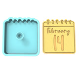 February 14 Calendar Cookie Cutter | Stamp | Stencil #1 Wedding / Baby / V Day Cookie Cutter Lady 