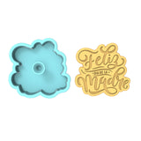 Feliz Dia De La Madre Cookie Cutter | Stamp | Stencil #2 Animals & Dinosaurs Cookie Cutter Lady 