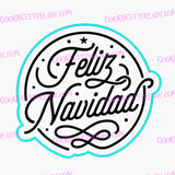 Feliz Navidad Cookie Cutter | Stamp | Stencil #3
