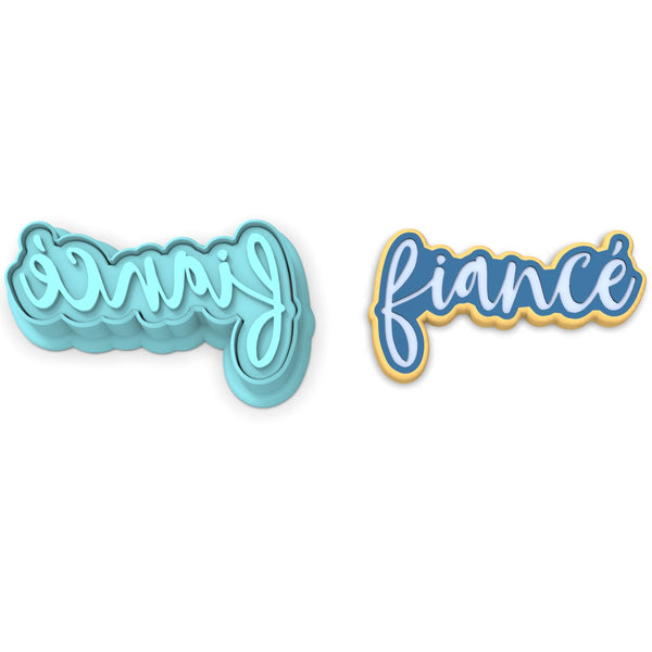Fiance Cookie Cutter | Stamp | Stencil #1