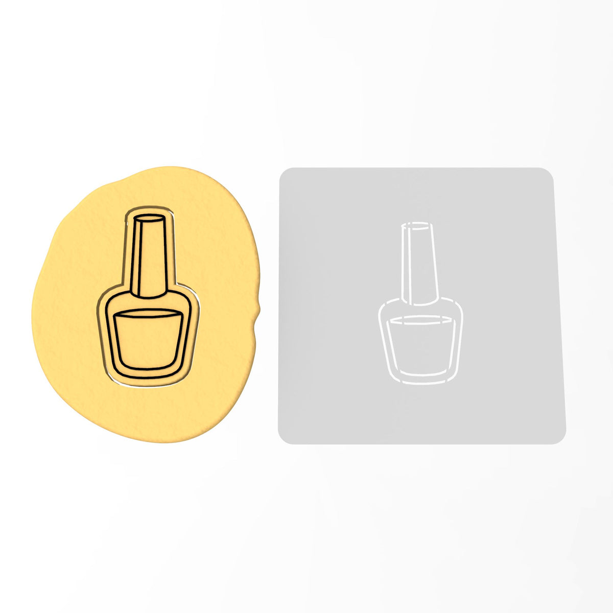 Fingernail Polish Cookie Cutter | Stamp | Stencil #1