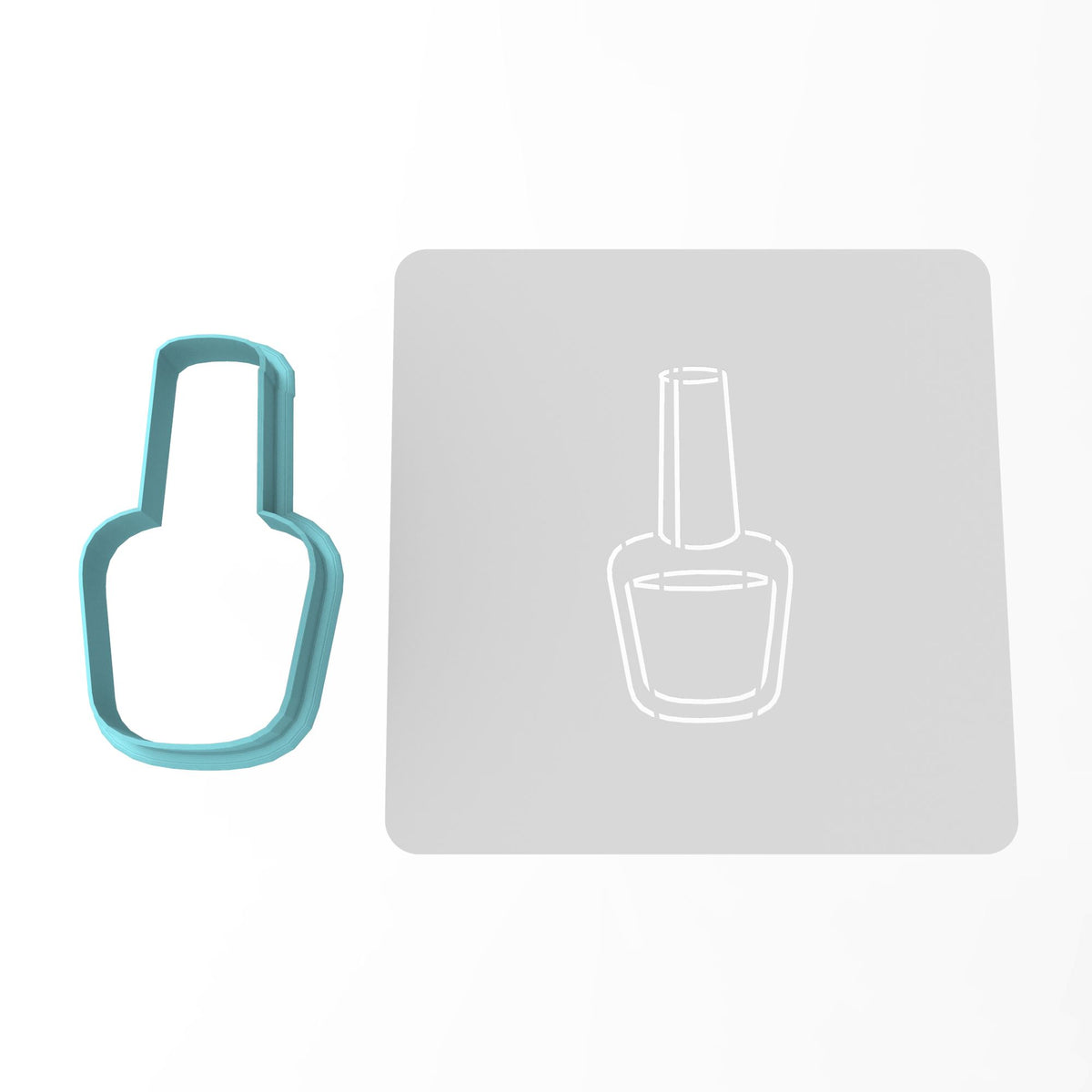 Fingernail Polish Cookie Cutter | Stamp | Stencil #1