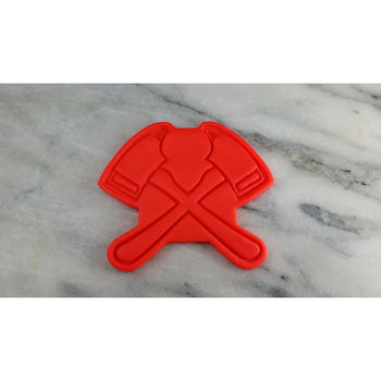Firefighter Axes Cookie Cutter  Stamp & Outline #1