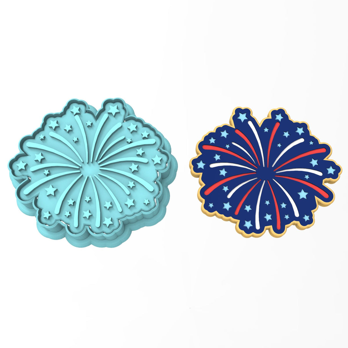 Firework Cookie Cutter | Stamp | Stencil #2