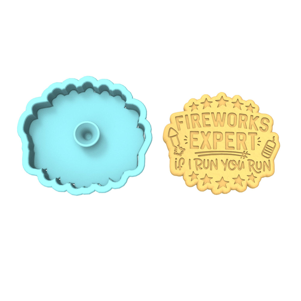 Firework Expert Cookie Cutter | Stamp | Stencil #1
