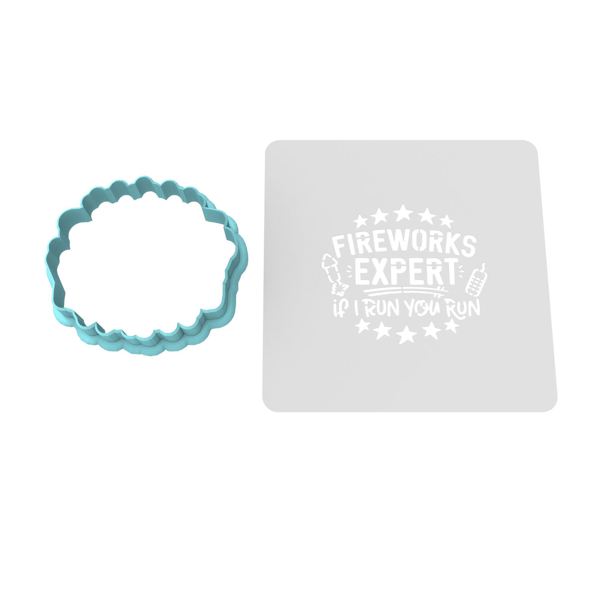 Firework Expert Cookie Cutter | Stamp | Stencil #1