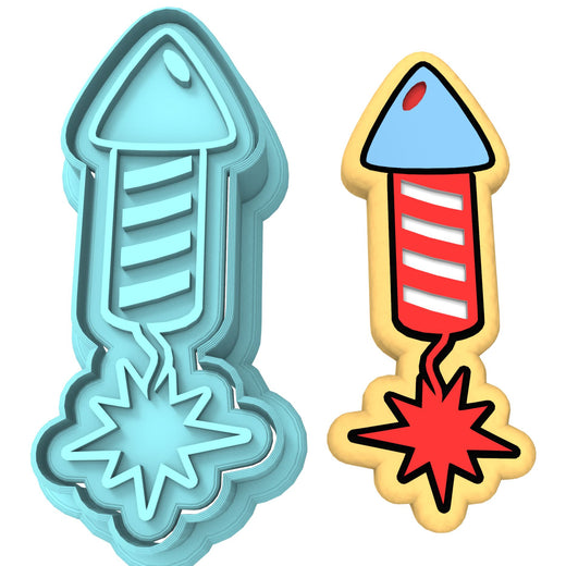 Firework Rocket Cookie Cutter | Stamp | Stencil #2