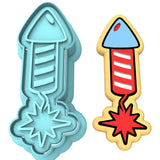 Firework Rocket Cookie Cutter | Stamp | Stencil #2