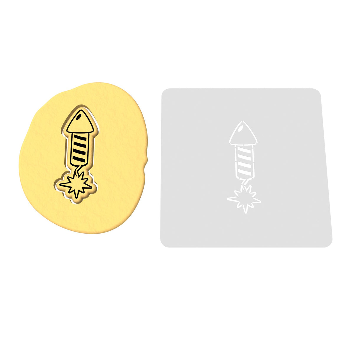Firework Rocket Cookie Cutter | Stamp | Stencil #2
