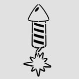 Firework Rocket Cookie Cutter | Stamp | Stencil #2