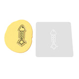 Firework Rocket Cookie Cutter | Stamp | Stencil #3