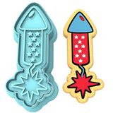 Firework Rocket Cookie Cutter | Stamp | Stencil #3
