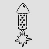 Firework Rocket Cookie Cutter | Stamp | Stencil #3