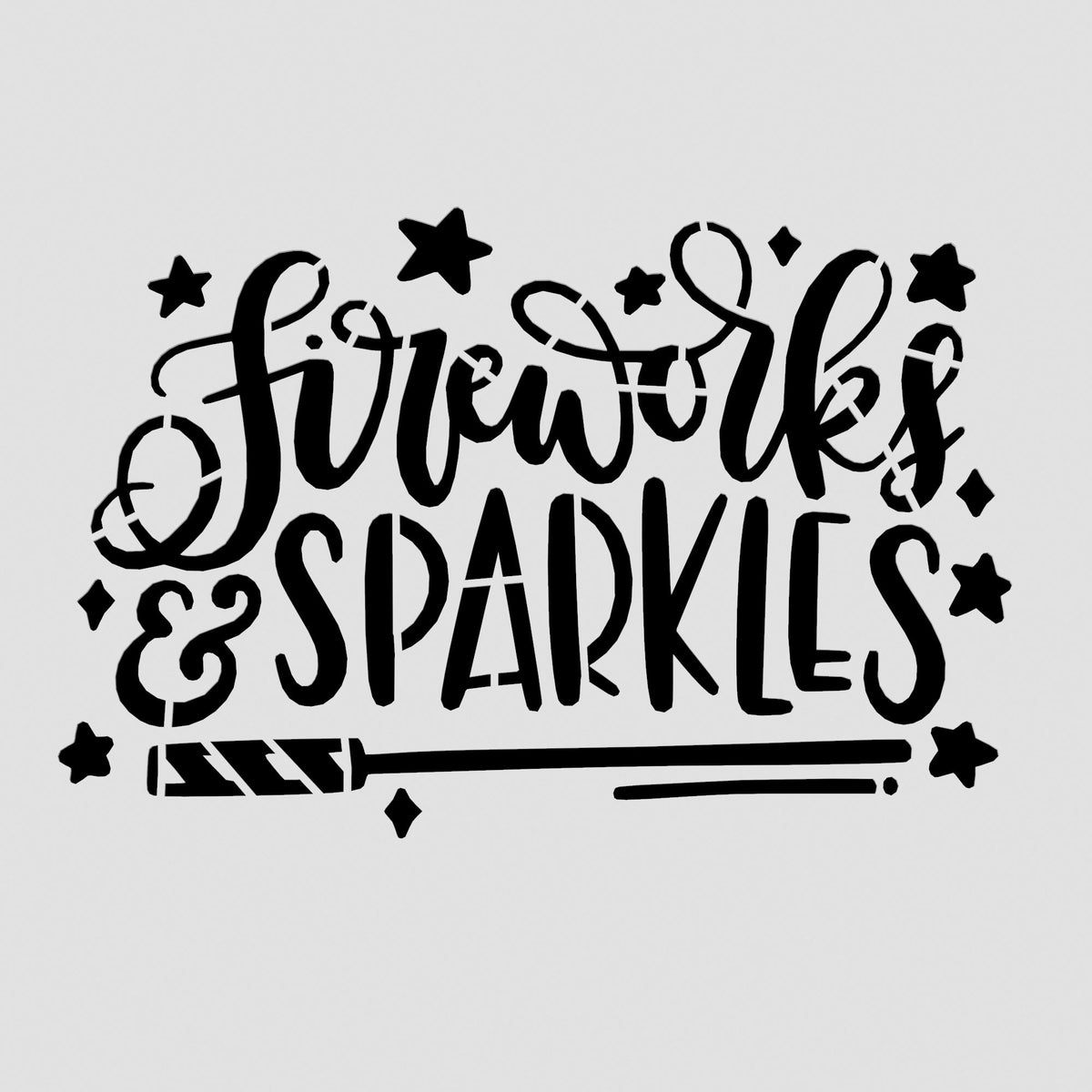 Fireworks and Sparkles Cookie Cutter | Stamp | Stencil #1