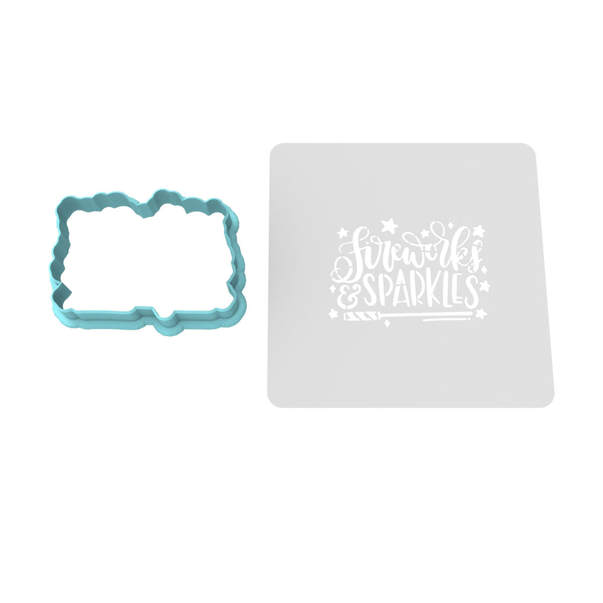 Fireworks and Sparkles Cookie Cutter | Stamp | Stencil #1