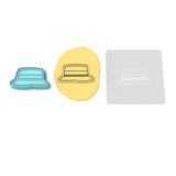 Fishing Hat Cookie Cutter | Stamp | Stencil #1 Boys/ Army / Outdoorsman Cookie Cutter Lady 2 Inch Small Cupcake Cutter + Stamp Yes