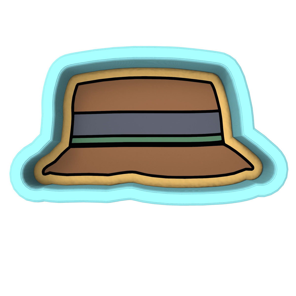 Fishing Hat Cookie Cutter | Stamp | Stencil #1 Boys/ Army / Outdoorsman Cookie Cutter Lady 