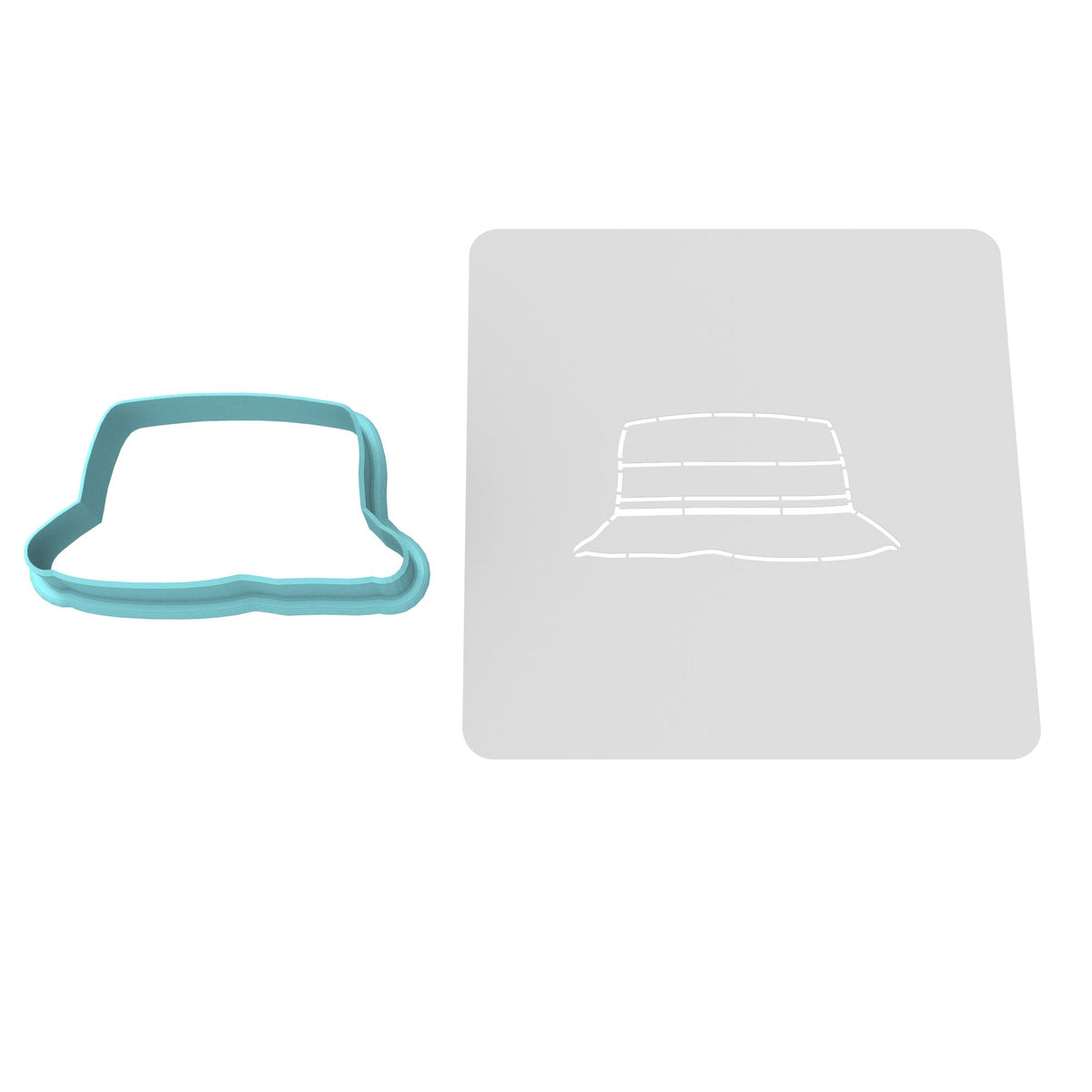 Fishing Hat Cookie Cutter | Stamp | Stencil #1 Boys/ Army / Outdoorsman Cookie Cutter Lady 2 Inch Small Cupcake Cutter Only Yes