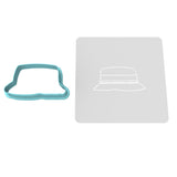 Fishing Hat Cookie Cutter | Stamp | Stencil #1 Boys/ Army / Outdoorsman Cookie Cutter Lady 2 Inch Small Cupcake Cutter Only Yes