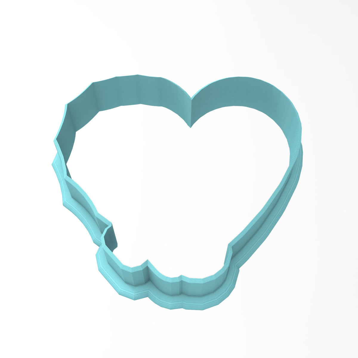 Fishing Heart Cookie Cutter | Stamp | Stencil #1