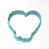 Fishing Heart Cookie Cutter | Stamp | Stencil #1