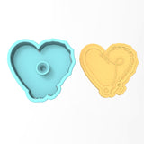 Fishing Heart Cookie Cutter | Stamp | Stencil #1