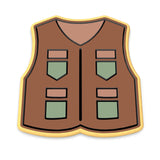 Fishing Vest Cookie Cutter | Stamp | Stencil #1 Boys/ Army / Outdoorsman Cookie Cutter Lady 