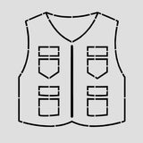 Fishing Vest Cookie Cutter | Stamp | Stencil #1 Boys/ Army / Outdoorsman Cookie Cutter Lady 2 Inch Small Cupcake Stencil Only No