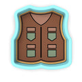Fishing Vest Cookie Cutter | Stamp | Stencil #1 Boys/ Army / Outdoorsman Cookie Cutter Lady 