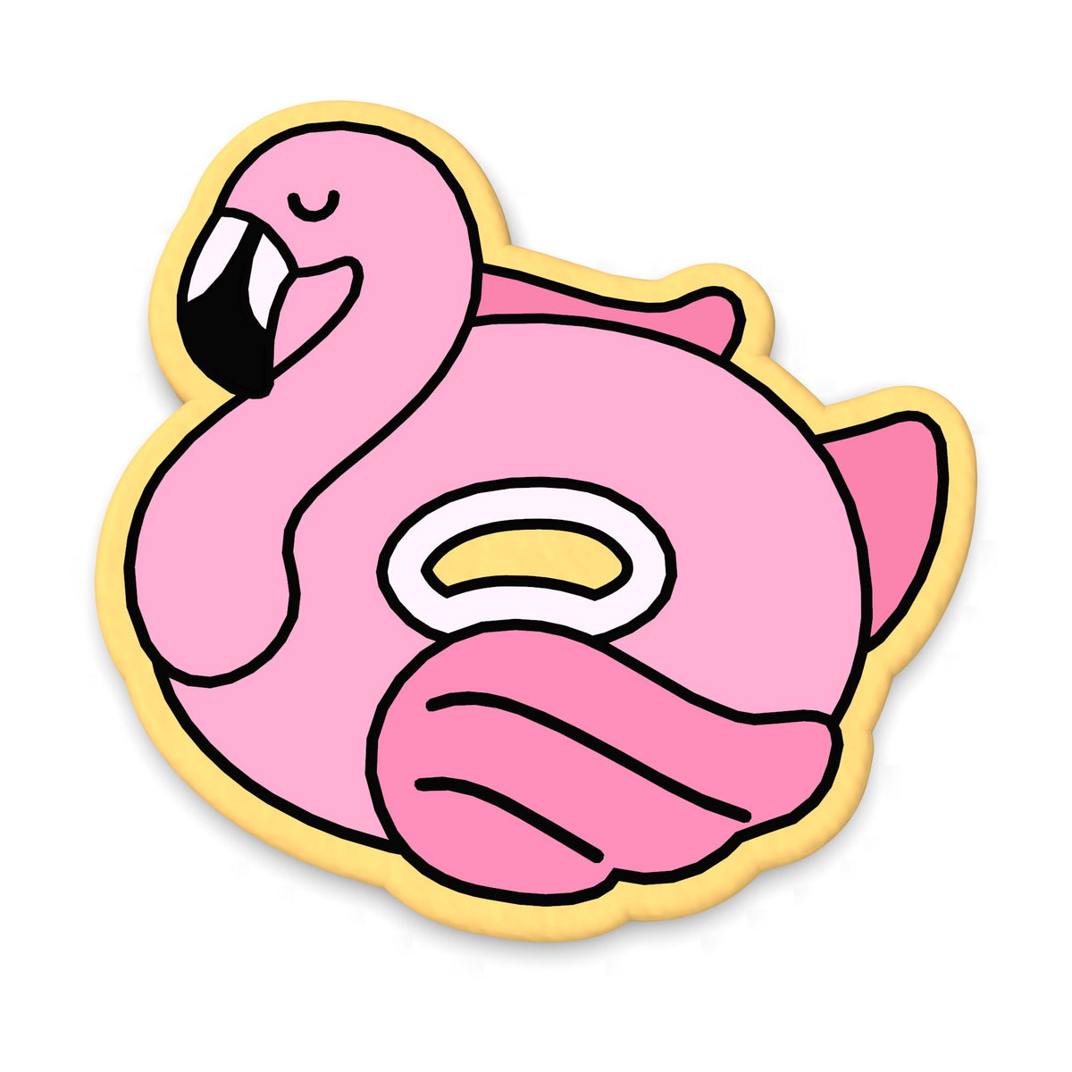 Flamingo Pool Float Cookie Cutter | Stamp | Stencil #1