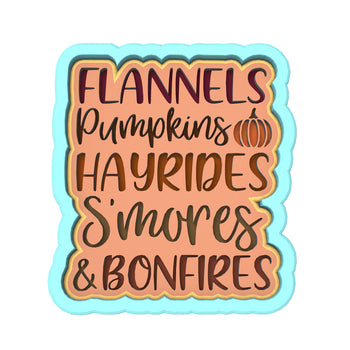Flannels Pumpkins Hayride Cookie Cutter | Stamp | Stencil