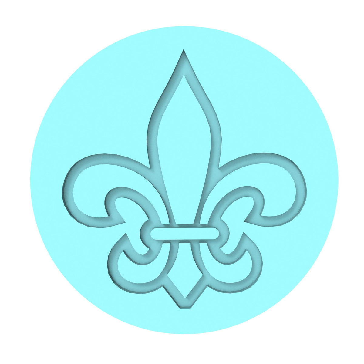 Fleur De Lis Cookie Cutter | Stamp | Stencil #1 Boys/ Army / Outdoorsman Cookie Cutter Lady MINI - 2 Inches (5cm) Debosser ONLY 
